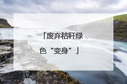 废弃秸秆绿色“变身”