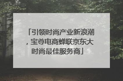 引领时尚产业新浪潮，宝尊电商蝉联京东大时尚最佳服务商