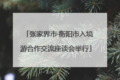 张家界市·衡阳市入境游合作交流座谈会举行