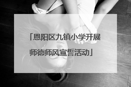 恩阳区九镇小学开展师德师风宣誓活动