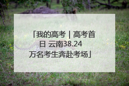 我的高考｜高考首日 云南38.24万名考生奔赴考场