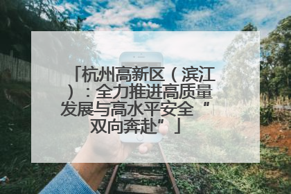 杭州高新区（滨江）：全力推进高质量发展与高水平安全“双向奔赴”