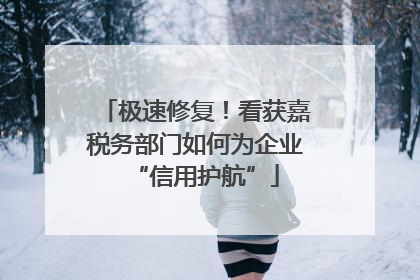 极速修复！看获嘉税务部门如何为企业“信用护航”