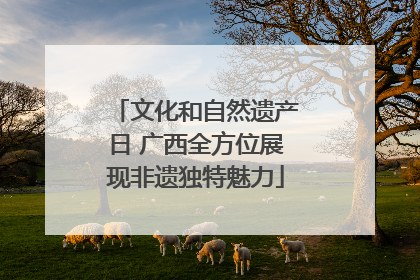 文化和自然遗产日 广西全方位展现非遗独特魅力
