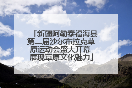新疆阿勒泰福海县第二届沙尔布拉克草原运动会盛大开幕 展现草原文化魅力