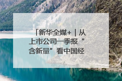新华全媒+｜从上市公司一季报“含新量”看中国经济发展向“新”