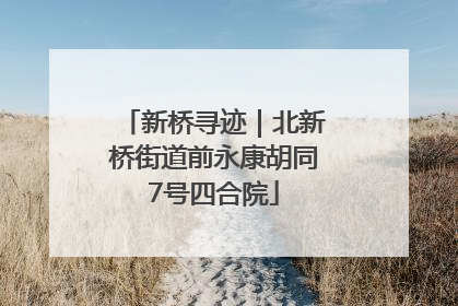 新桥寻迹｜北新桥街道前永康胡同7号四合院