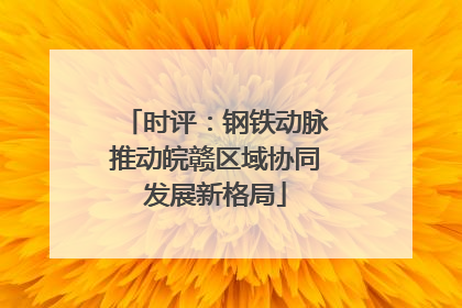时评：钢铁动脉推动皖赣区域协同发展新格局