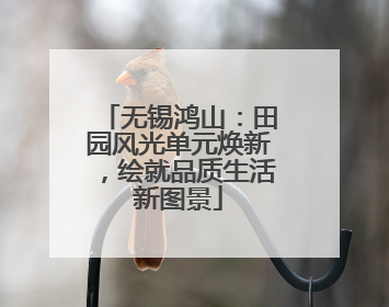 无锡鸿山：田园风光单元焕新，绘就品质生活新图景