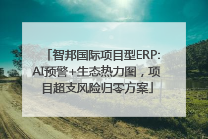 智邦国际项目型ERP:AI预警+生态热力图，项目超支风险归零方案