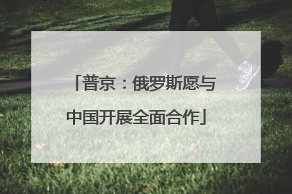 普京：俄罗斯愿与中国开展全面合作
