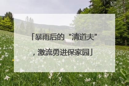 暴雨后的“清道夫”，激流勇进保家园