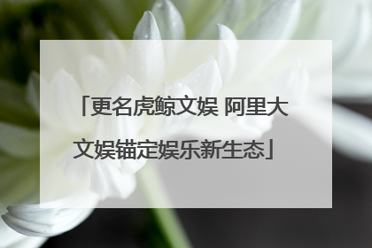 更名虎鲸文娱 阿里大文娱锚定娱乐新生态