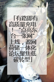 有路即有高质量充电！“点亮东台一张网”上线，源网荷储一体化论坛聚焦低碳转型