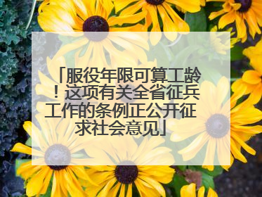 服役年限可算工龄！这项有关全省征兵工作的条例正公开征求社会意见