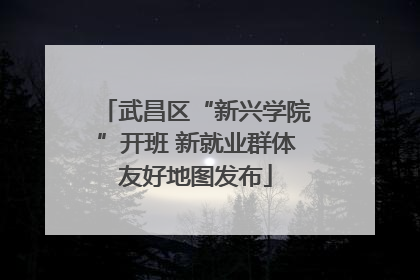 武昌区“新兴学院”开班 新就业群体友好地图发布