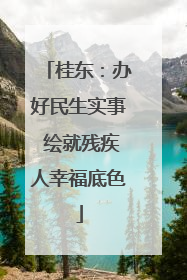 桂东：办好民生实事 绘就残疾人幸福底色