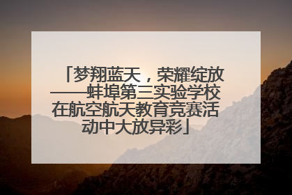 梦翔蓝天，荣耀绽放——蚌埠第三实验学校在航空航天教育竞赛活动中大放异彩