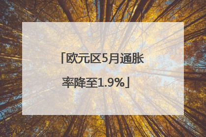 欧元区5月通胀率降至1.9%