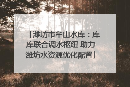 潍坊市牟山水库：库库联合调水枢纽 助力潍坊水资源优化配置