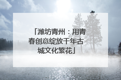 潍坊青州：用青春创意绽放千年古城文化繁花