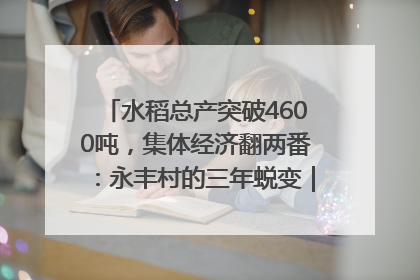 水稻总产突破4600吨，集体经济翻两番：永丰村的三年蜕变｜您牵挂的四川