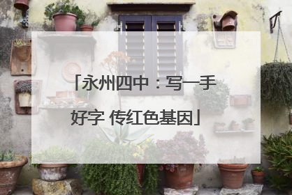 永州四中：写一手好字 传红色基因