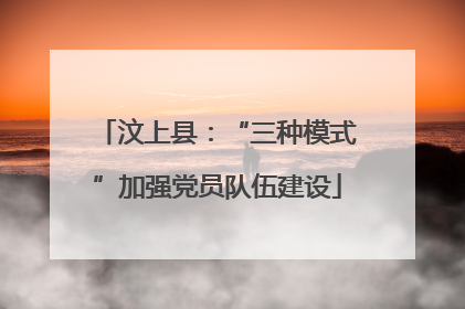 汶上县：“三种模式”加强党员队伍建设