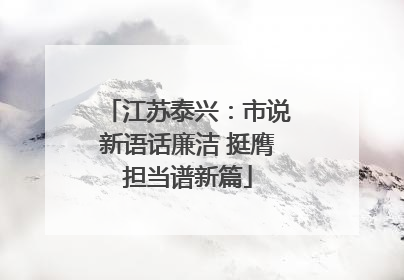 江苏泰兴：市说新语话廉洁 挺膺担当谱新篇