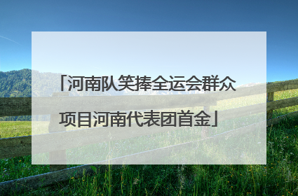河南队笑捧全运会群众项目河南代表团首金