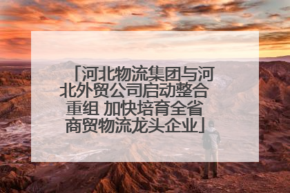 河北物流集团与河北外贸公司启动整合重组 加快培育全省商贸物流龙头企业