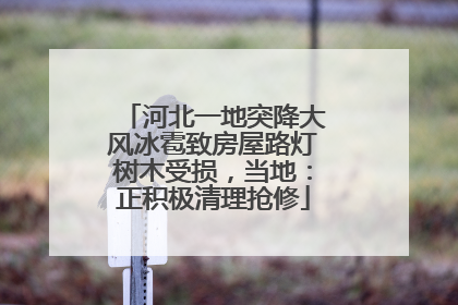 河北一地突降大风冰雹致房屋路灯树木受损，当地：正积极清理抢修