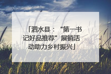 泗水县：“第一书记好品推荐”展销活动助力乡村振兴