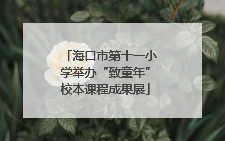 海口市第十一小学举办“致童年”校本课程成果展
