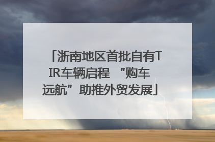 浙南地区首批自有TIR车辆启程 “购车远航”助推外贸发展