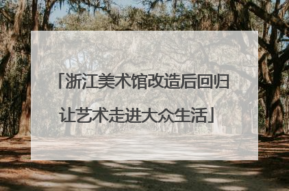 浙江美术馆改造后回归 让艺术走进大众生活