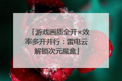 游戏画质全开×效率多开并行：雷电云解锁次元魔盒