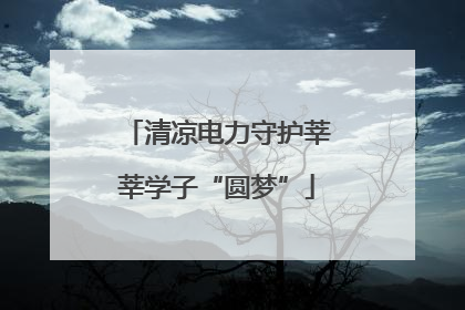 清凉电力守护莘莘学子“圆梦”