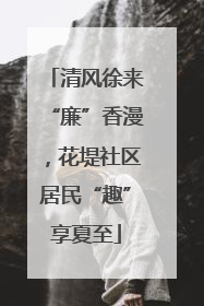 清风徐来“廉”香漫，花堤社区居民“趣”享夏至