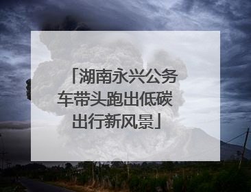 湖南永兴公务车带头跑出低碳出行新风景