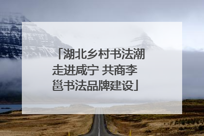 湖北乡村书法潮走进咸宁 共商李邕书法品牌建设