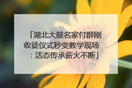 湖北大鼓名家付群刚收徒仪式秒变教学现场：活态传承薪火不断