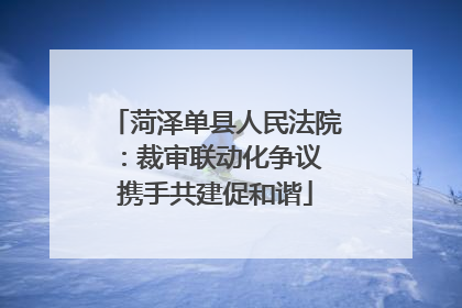 菏泽单县人民法院：裁审联动化争议 携手共建促和谐