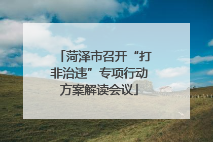 菏泽市召开“打非治违”专项行动方案解读会议