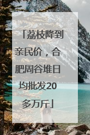 荔枝降到亲民价，合肥周谷堆日均批发20多万斤
