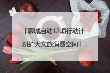 聊城启动12项行动计划扩大文旅消费空间