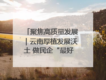 聚焦高质量发展｜云南厚植发展沃土 做民企“最好合伙人”