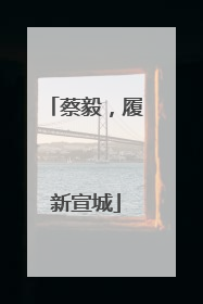 蔡毅，履新宣城