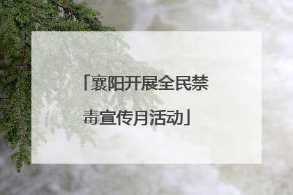 襄阳开展全民禁毒宣传月活动