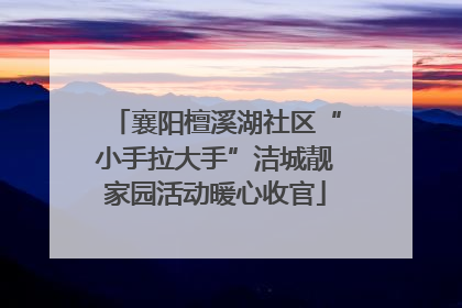 襄阳檀溪湖社区“小手拉大手”洁城靓家园活动暖心收官